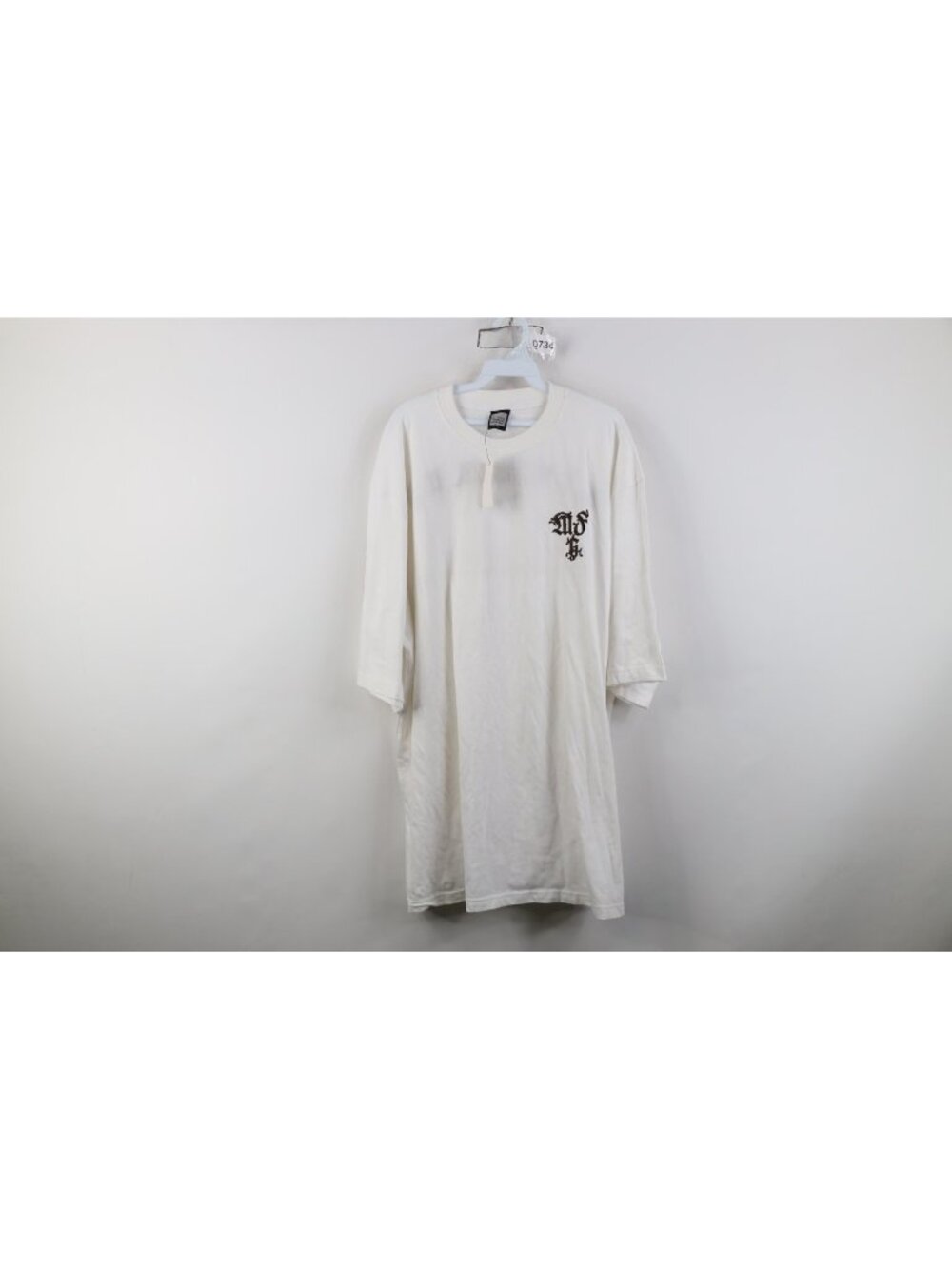 Deadstock Vtg 90s Marithe Francois Girbaud Mens 3XL Old English T-Shirt White